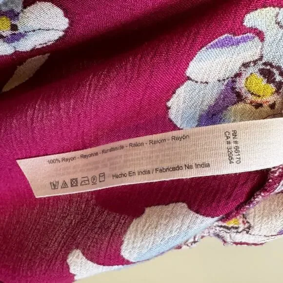 Free People Intimately Garden Party Raspberry Floral Print Maxi Dress - Picture 8 of 12